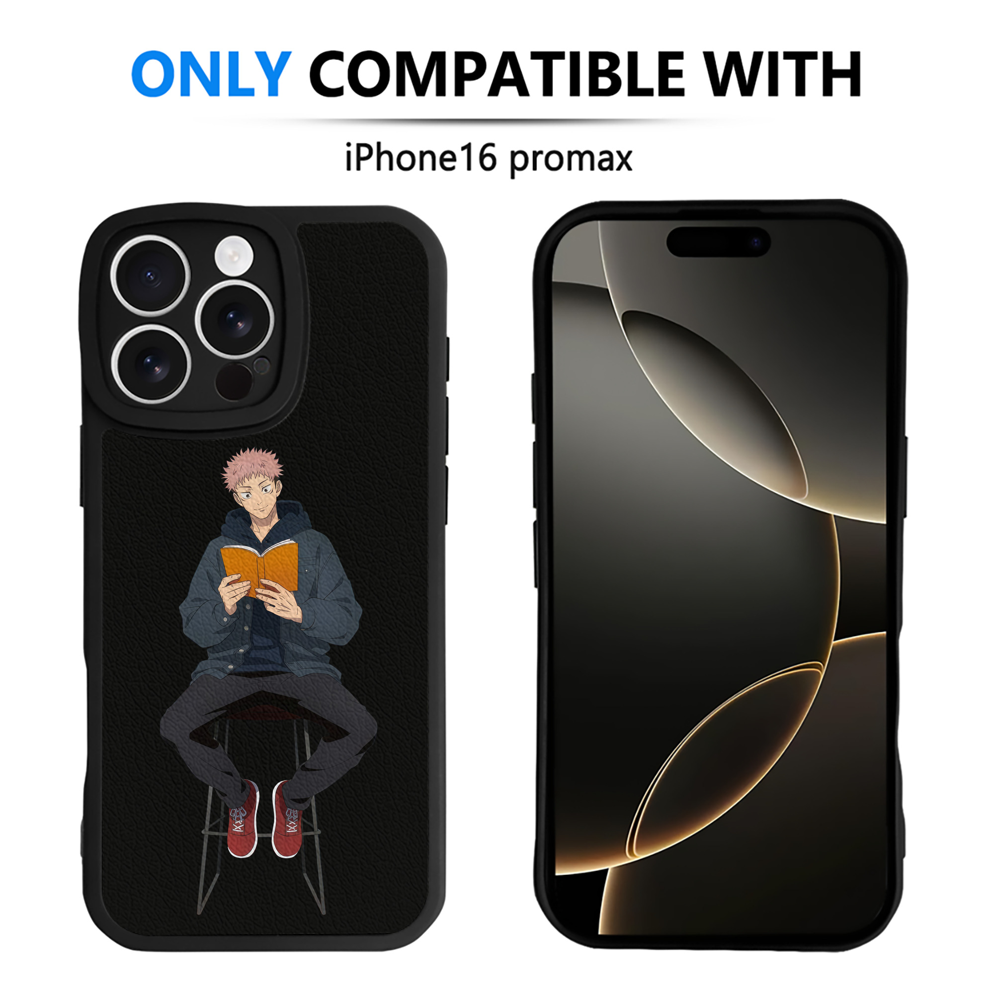 （画像用） 呪術廻戦 Jujutsu Kaisen 【iPhone 16シリーズ対応】シリコンスマホケース（レザー調） 材質：シリコン
